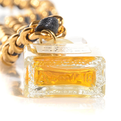 Chanel N°5 Perfume Chain Link Necklace Gold 7 of 8