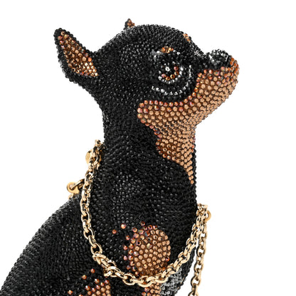 Judith Leiber Crystal Kendall's Doberman Minaudiere Clutch 9 of 12