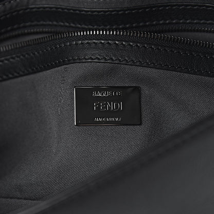 Fendi Vitello Dolce Lace Up Baguette Black 6 of 14