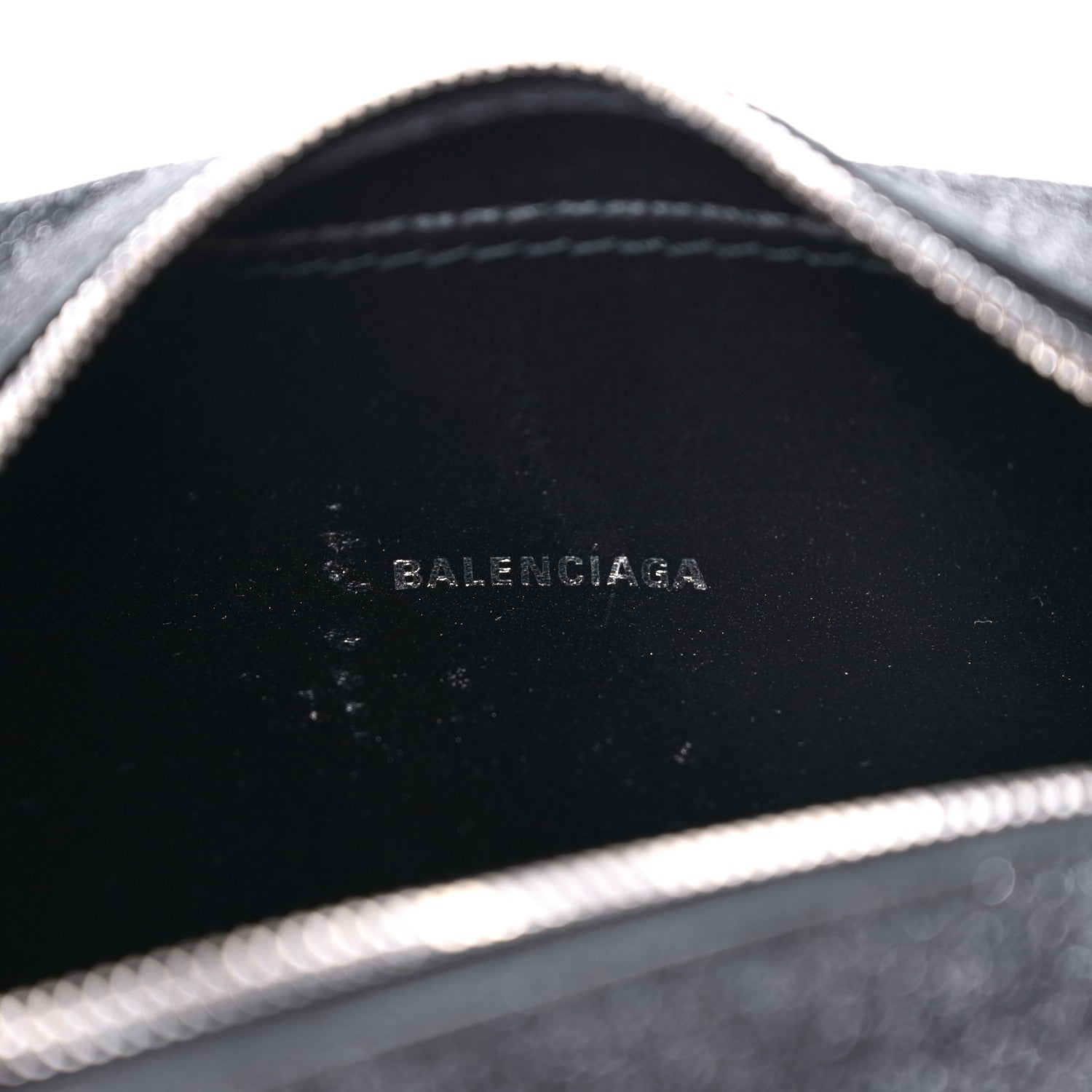 Balenciaga Metallic Calfskin Logo XS Everyday Camera Bag Black 5 of 7