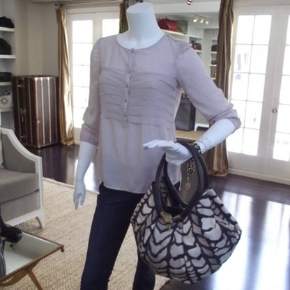 Jimmy Choo Canvas Diego Shell Print Tote 2 of 9