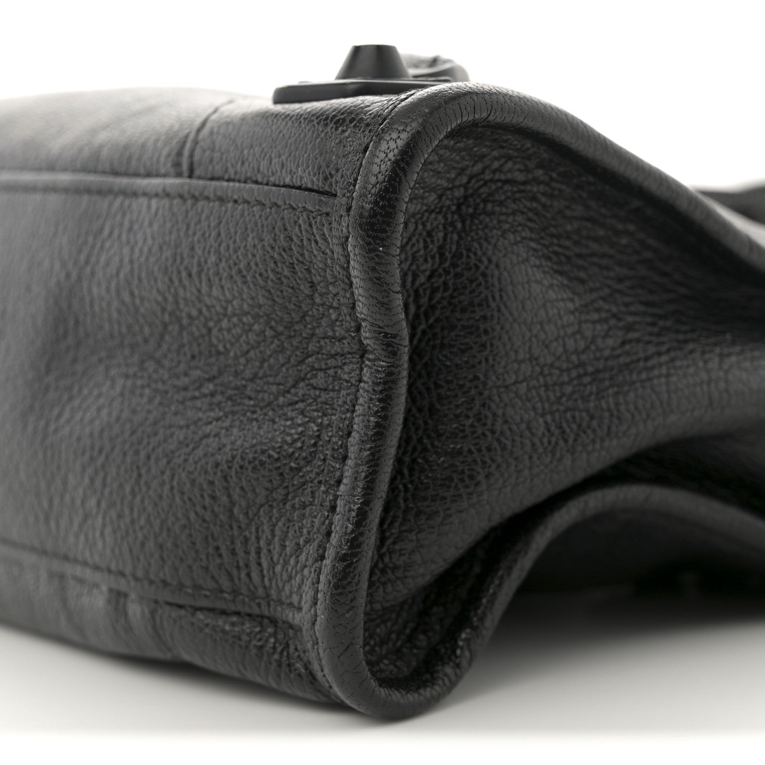 Balenciaga Shiny Goatskin Matte Black Metallic Edge Hardware Mini City Black 11 of 12