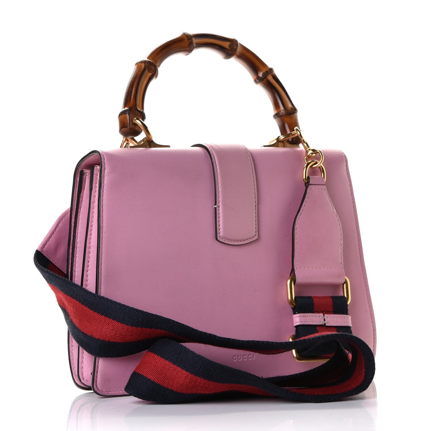 Gucci Moon Calfskin Web Medium Dionysus Bamboo Top Handle Bag Sugar Pink Blue Agata Hibiscus Red 3 of 10
