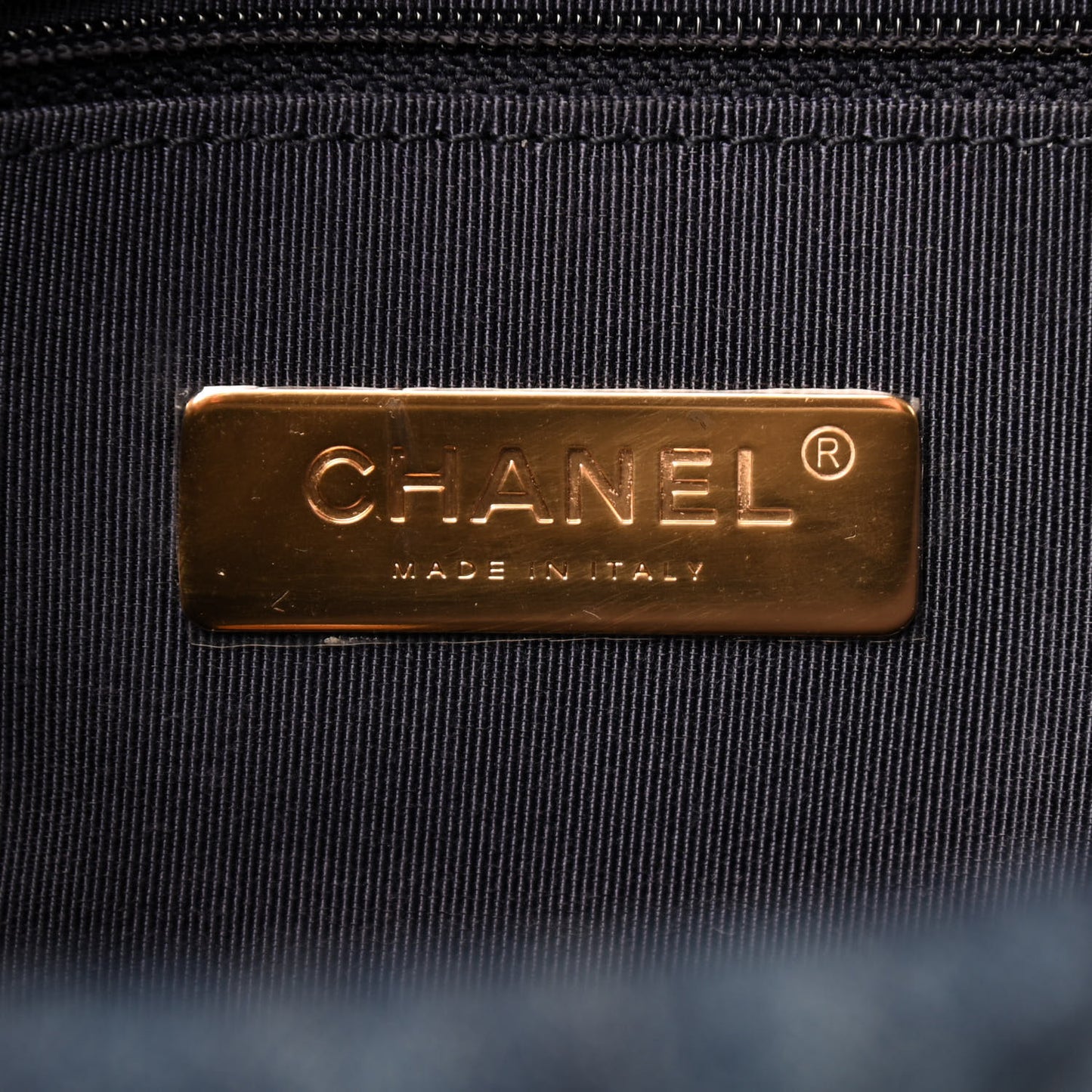 Denim Quilted Large Chanel 19 Flap Blue