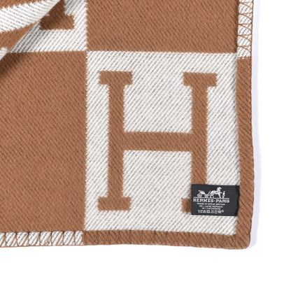 Hermes Wool Cashmere Avalon Blanket Ecru Camel 3 of 3