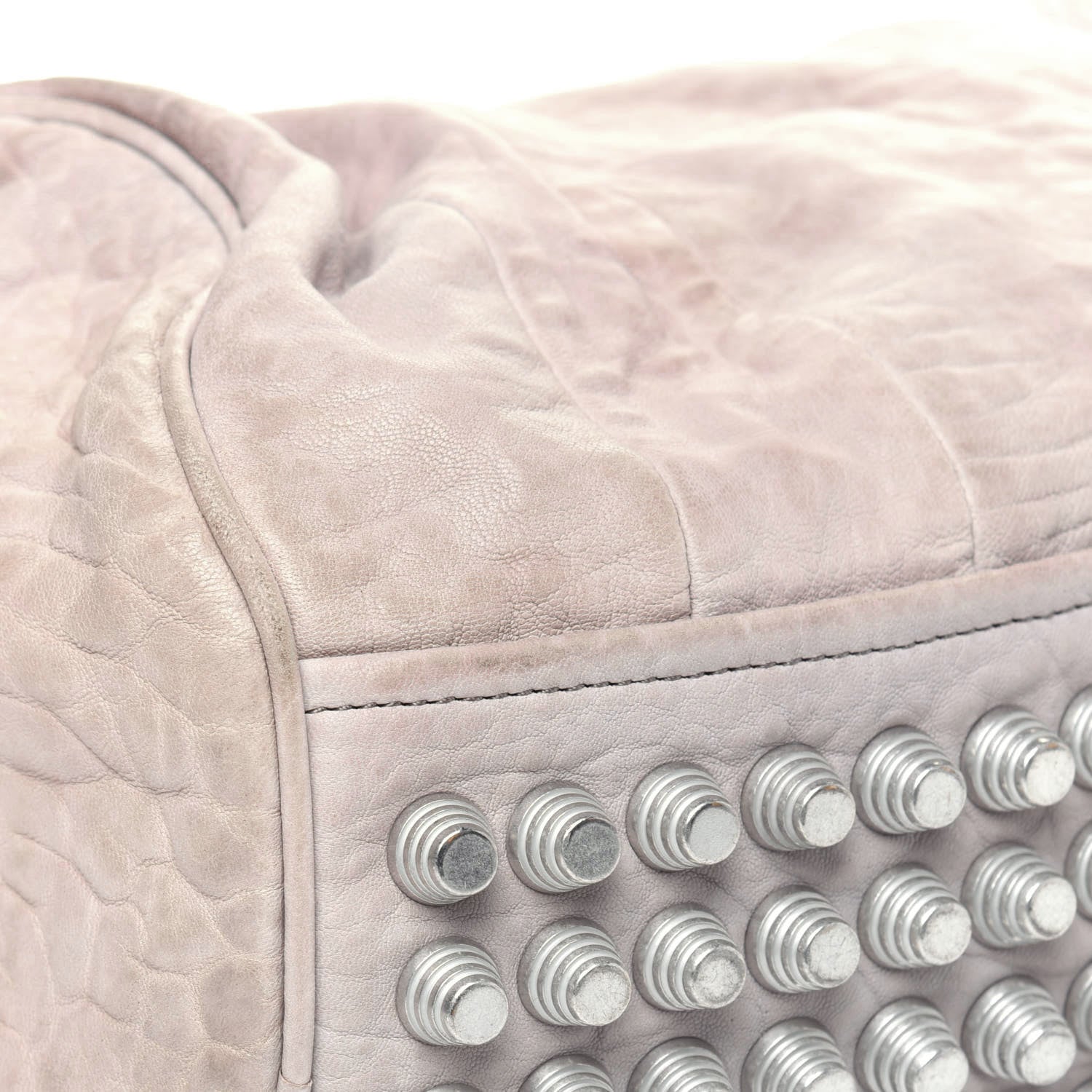 Alexander Wang Pebbled Lambskin Rocco Silver Hardware Grey 15 of 27