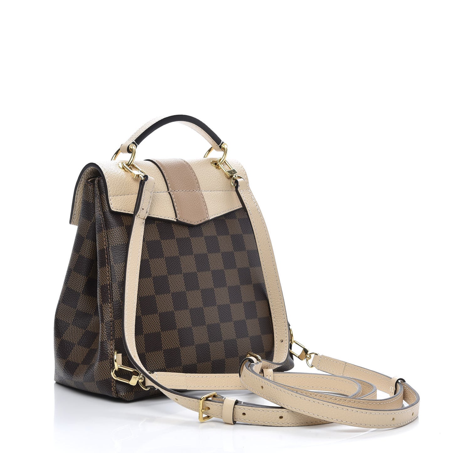Damier Ebene Clapton Backpack Creme