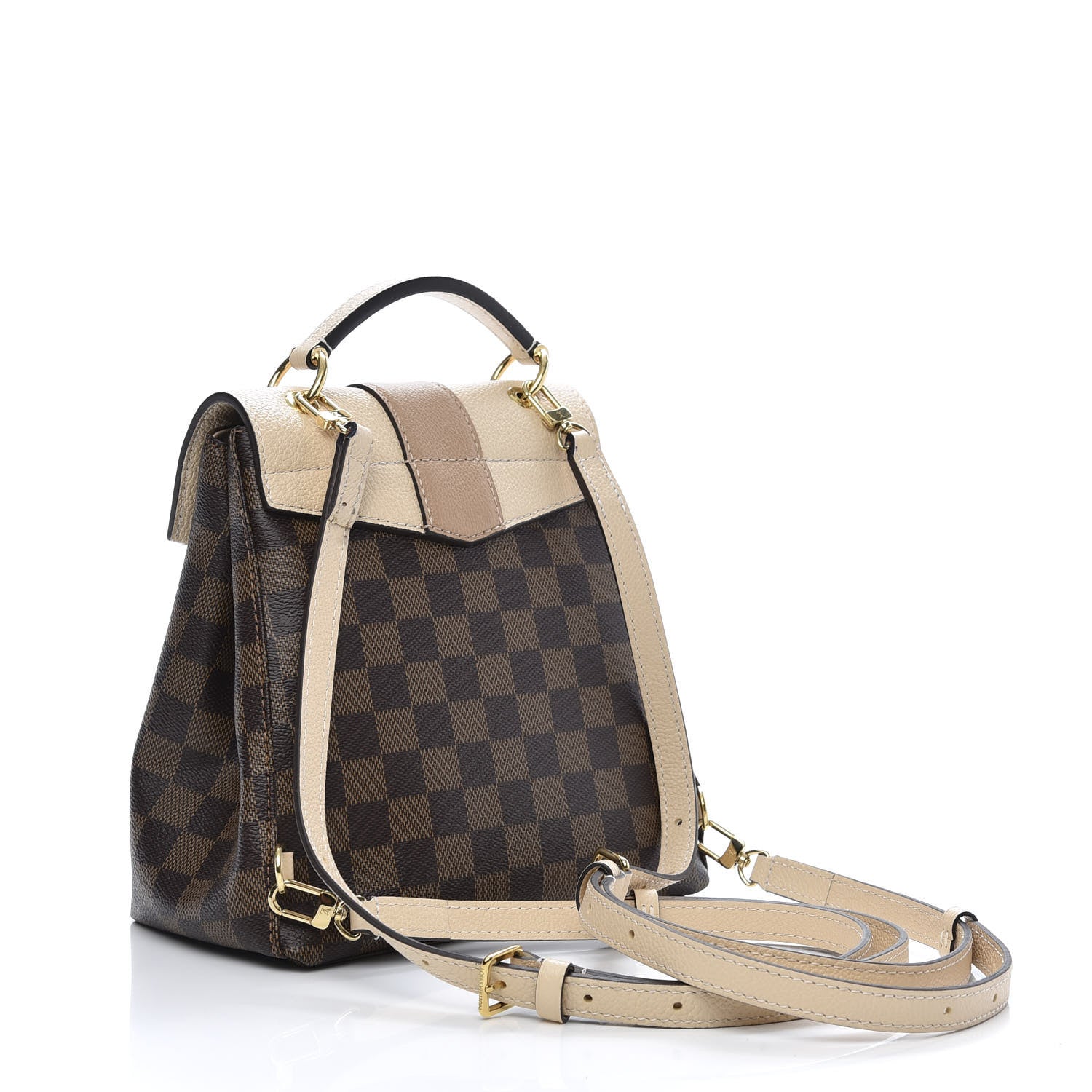 Louis Vuitton Damier Ebene Clapton Backpack Creme 2 of 9