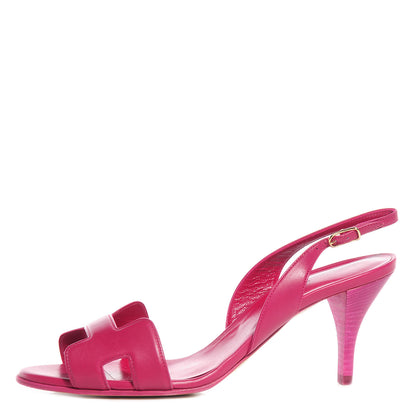 Hermes Nappa Night 70 Slingback Heels 37 1 of 7