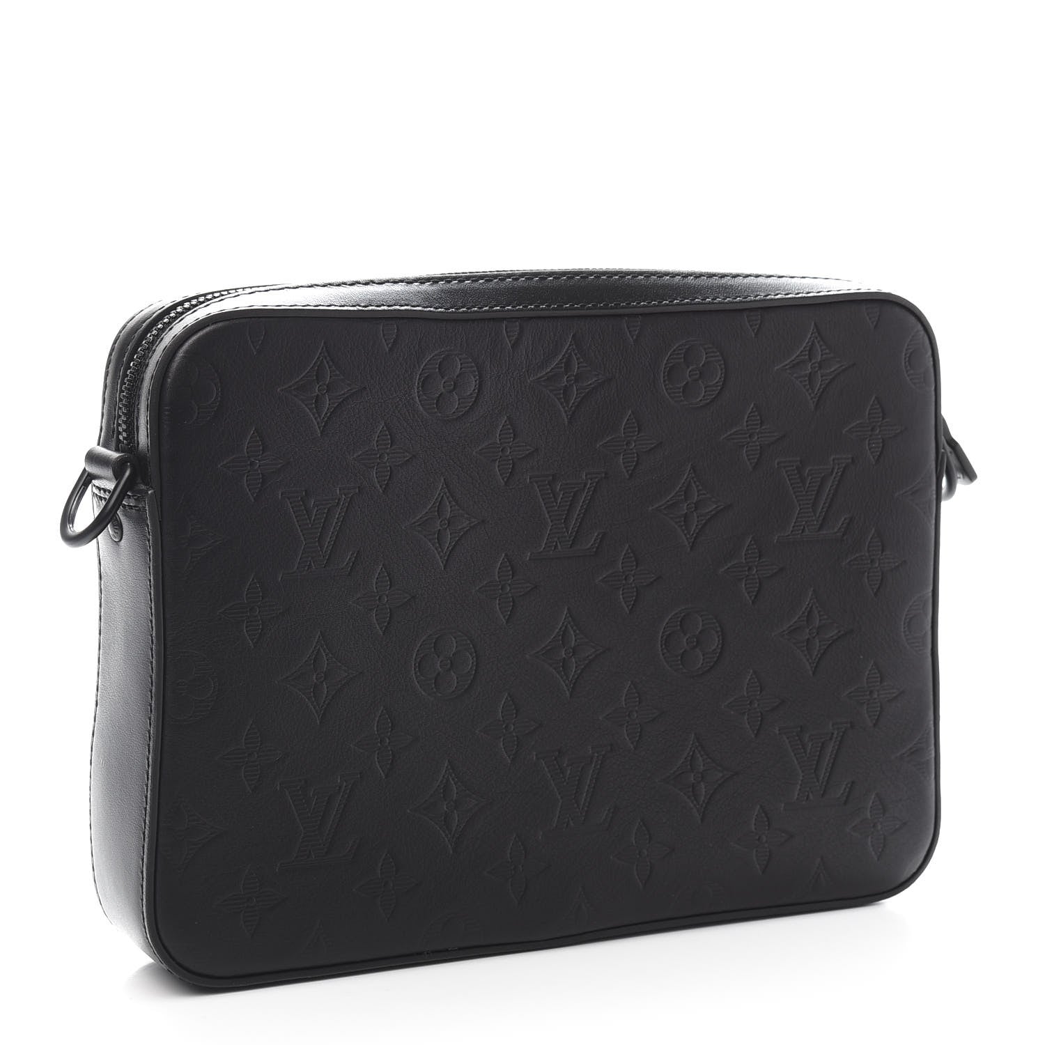 Louis Vuitton Calfskin Monogram Shadow Duo Messenger Black 3 of 11