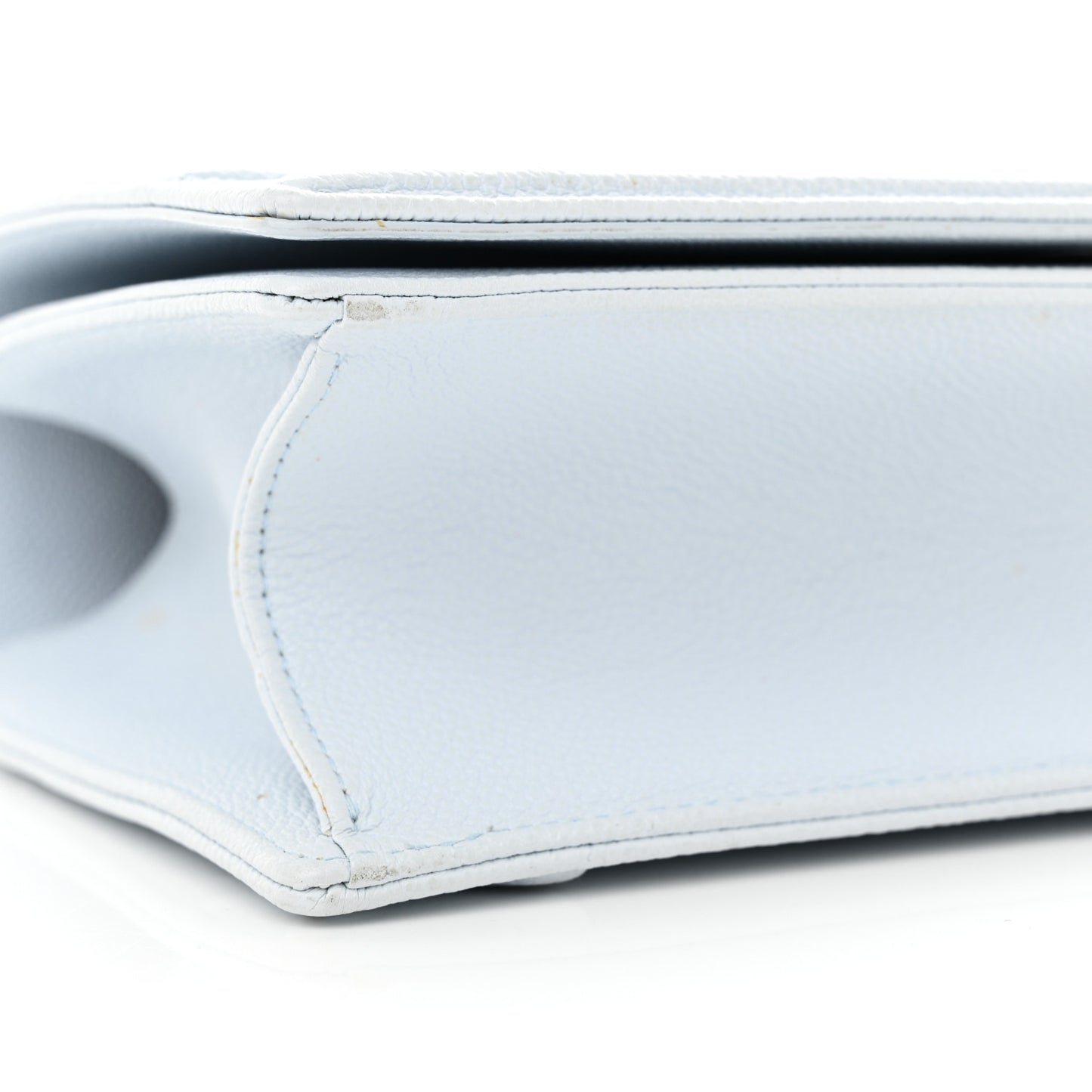 Grained Calfskin Medium Diorama Flap Bag Light Blue