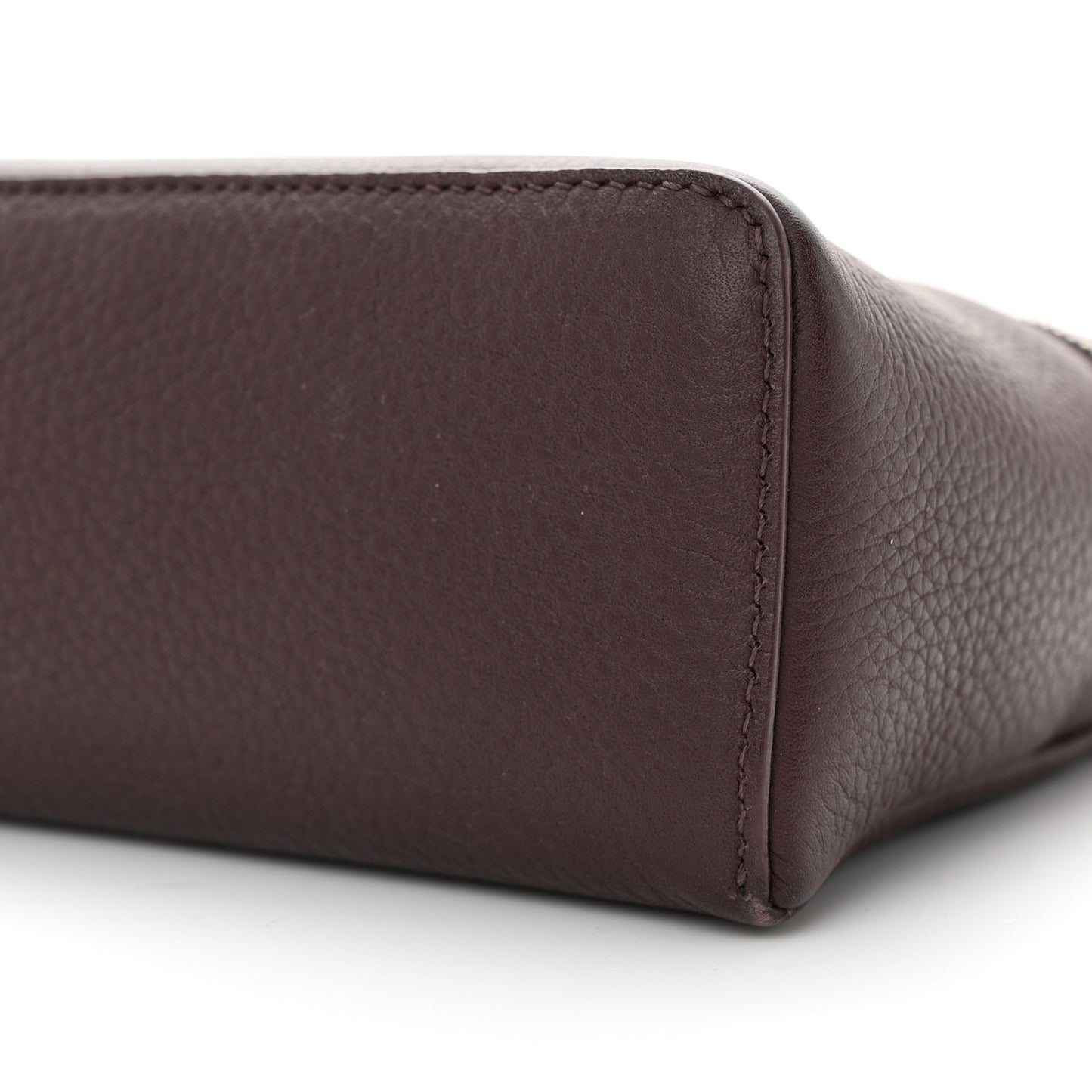 Grained Calfskin L19 Extra Pocket Pouch Plum