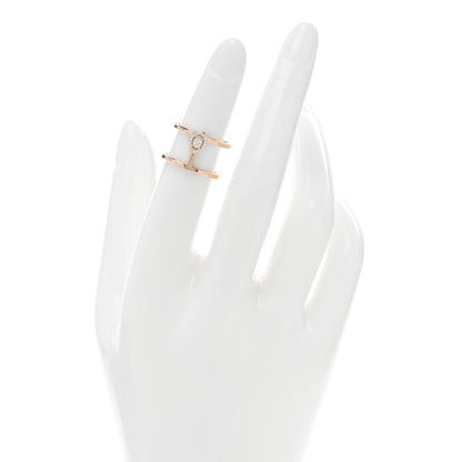 Messika 18K Pink Gold Diamond Glamazone 2 Row Ring 49 5 2 of 4