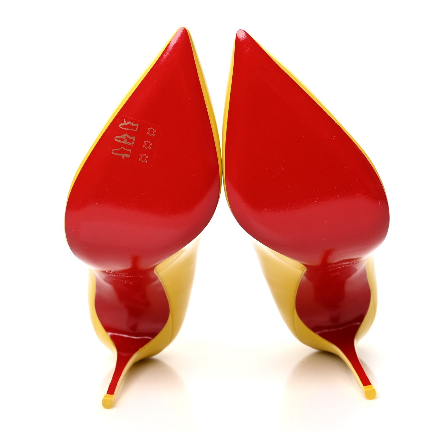 Christian Louboutin Patent Hot Chick 100 Pumps 39 Citrus 5 of 7
