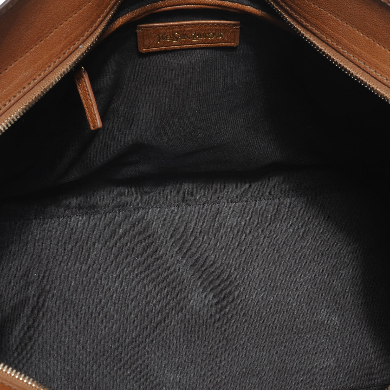 Saint Laurent Leather Medium Cabas Chyc Whiskey 5 of 7