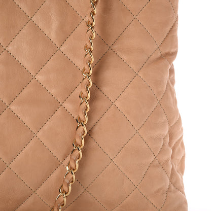 Chanel Calfskin Quilted Small Chain Me Tote Light Beige 13 of 15