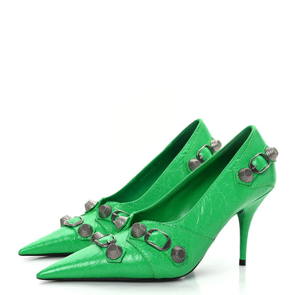 Balenciaga Agneau Arena Cagole 90mm Pumps 37 Vivid Green 3 of 8