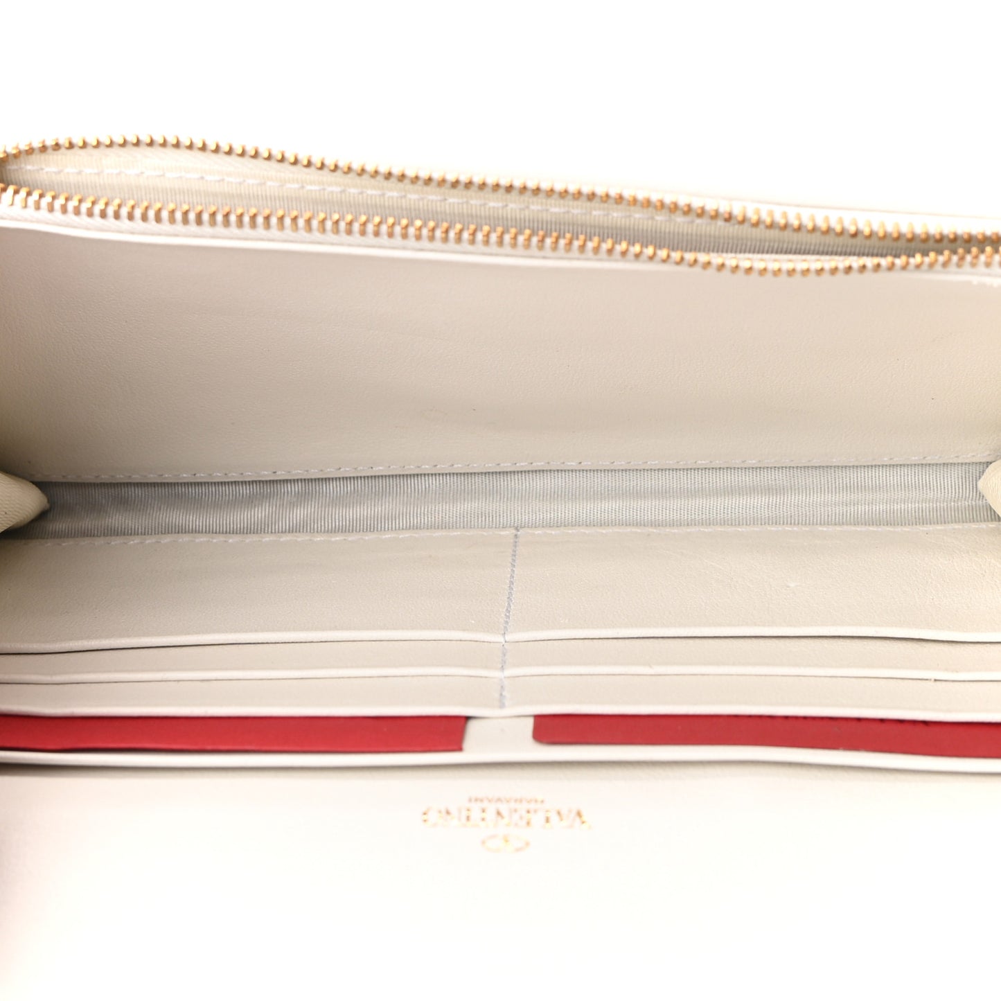 Vitello Loveblade Embellished Chain Wallet White