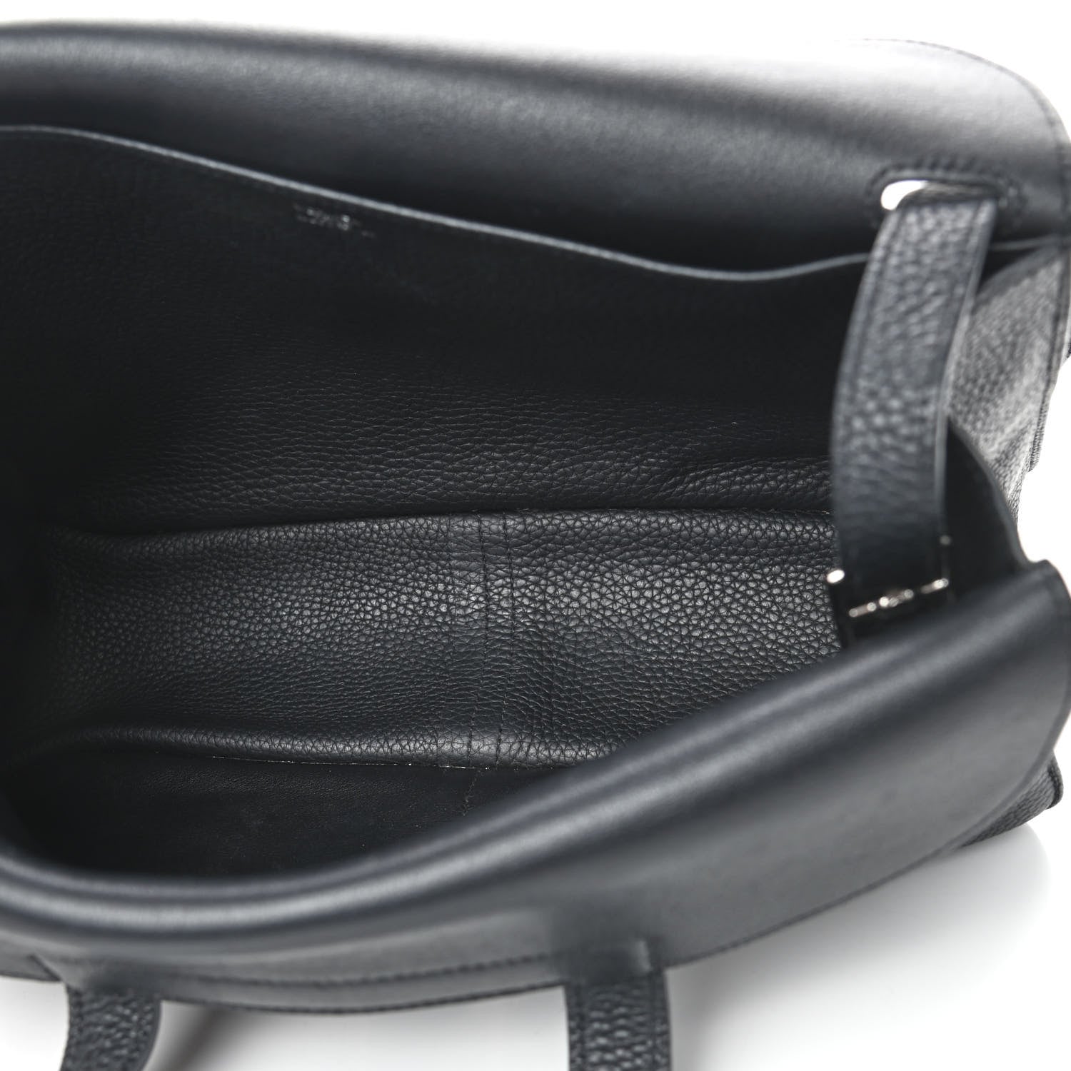 Hermes Taurillon Clemence Halzan 31 GM Black 6 of 14