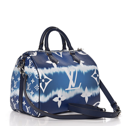 Louis Vuitton Monogram Escale Speedy Bandouliere 30 Blue 2 of 10