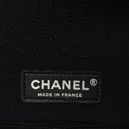 Chanel Tweed Quilted Medium Double Flap Black White Yellow Pink 6 of 11
