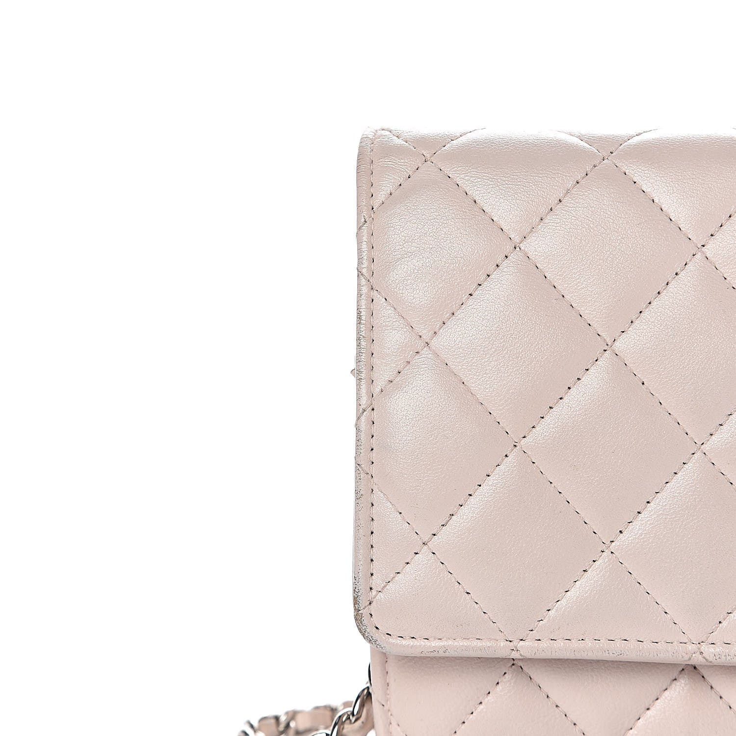 Chanel Lambskin Quilted Wallet On Chain WOC Rose Pale 23 of 26