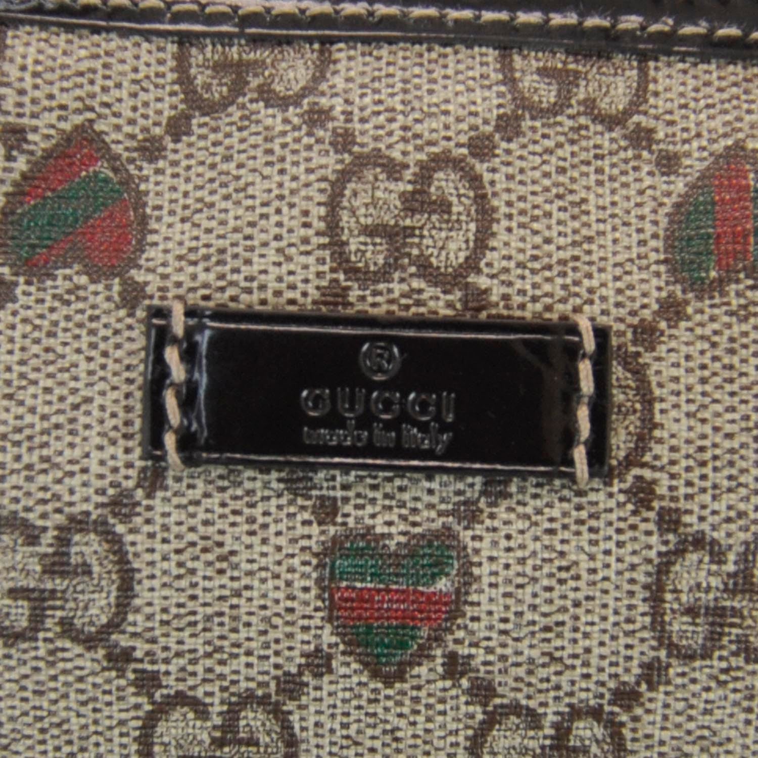 Gucci GG Plus Monogram Hearts Medium Joy Boston Dark Brown 6 of 9