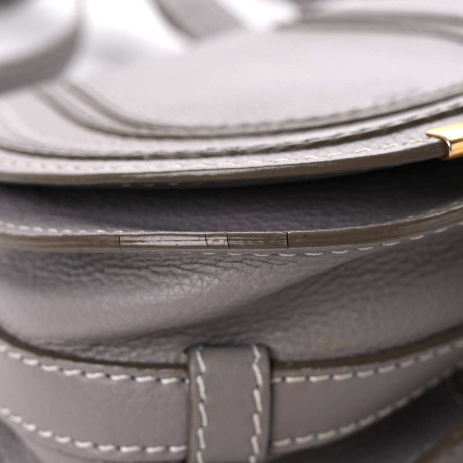 Chloe Calfskin Mini Marcie Round Crossbody Bag Cashmere Grey 7 of 17
