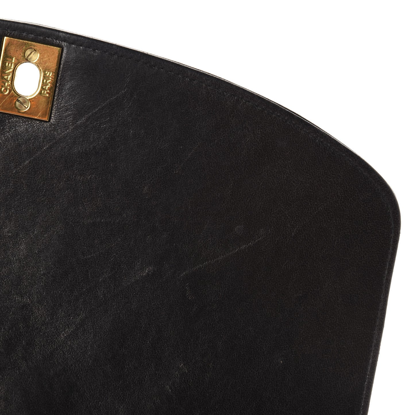Lambskin Quilted Medium Single Flap Brown