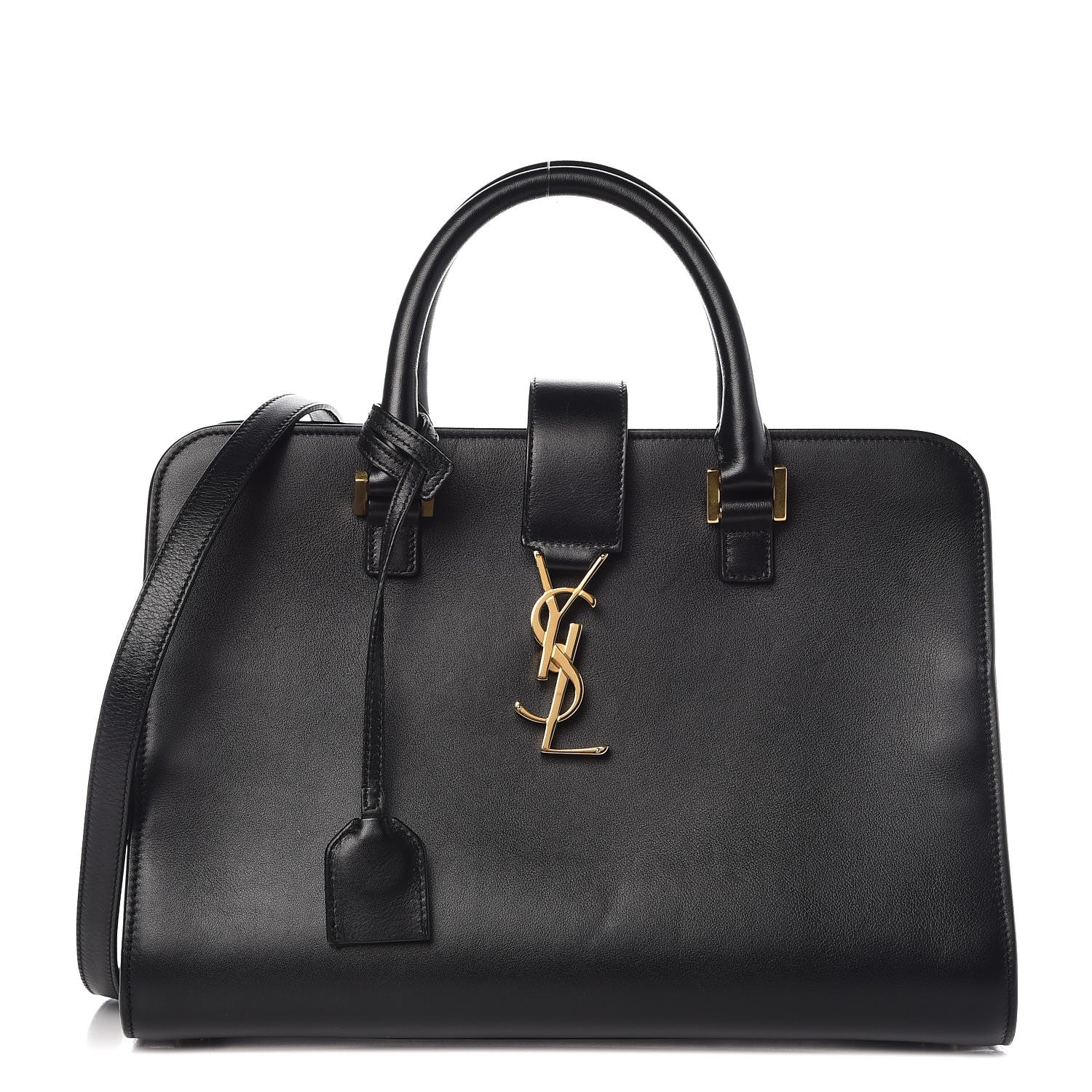 Saint Laurent Smooth Calfskin Small Monogram Cabas Black 1 of 10