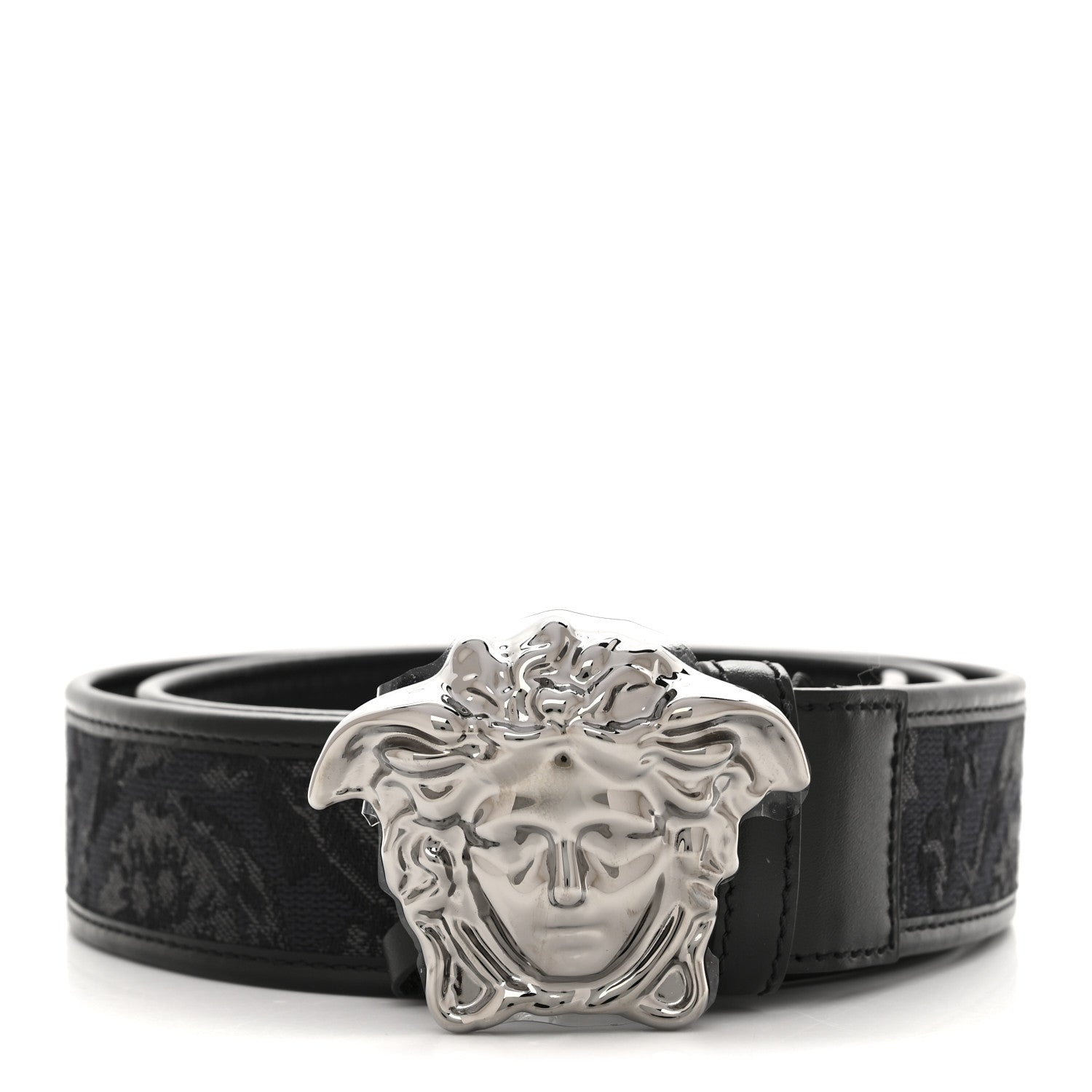 Versace Jacquard Barocco 4cm La Medusa Belt 90 36 Black 1 of 6