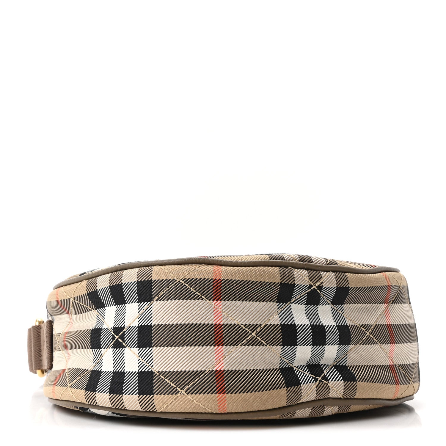 Burberry Nylon Check Horseshoe Crossbody Bag Sand Beige 4 of 9