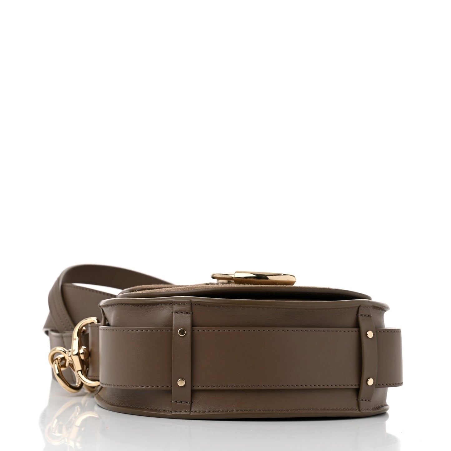 Calfskin Suede Small Tess Bag Army Green