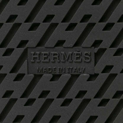 Hermes Calfskin Womens Chypre Sandals 38 Black 7 of 10
