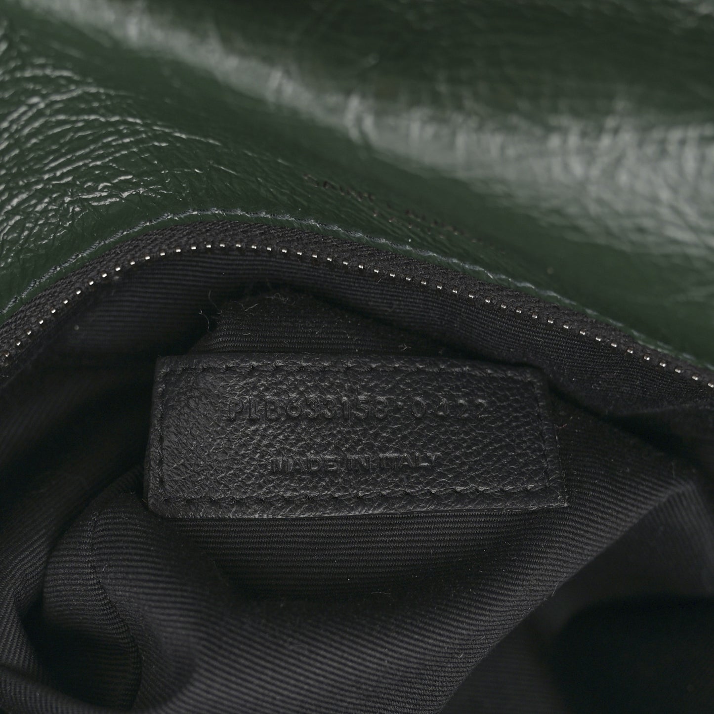 Crinkled Lambskin Matelasse Monogram Medium Niki Chain Satchel Military Olive