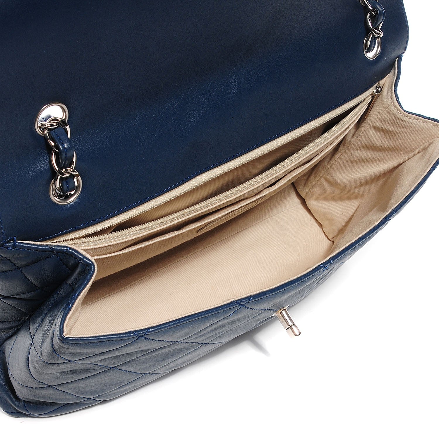Chanel Calfskin Quilted In The Business Flap Dark Blue 5 of 8