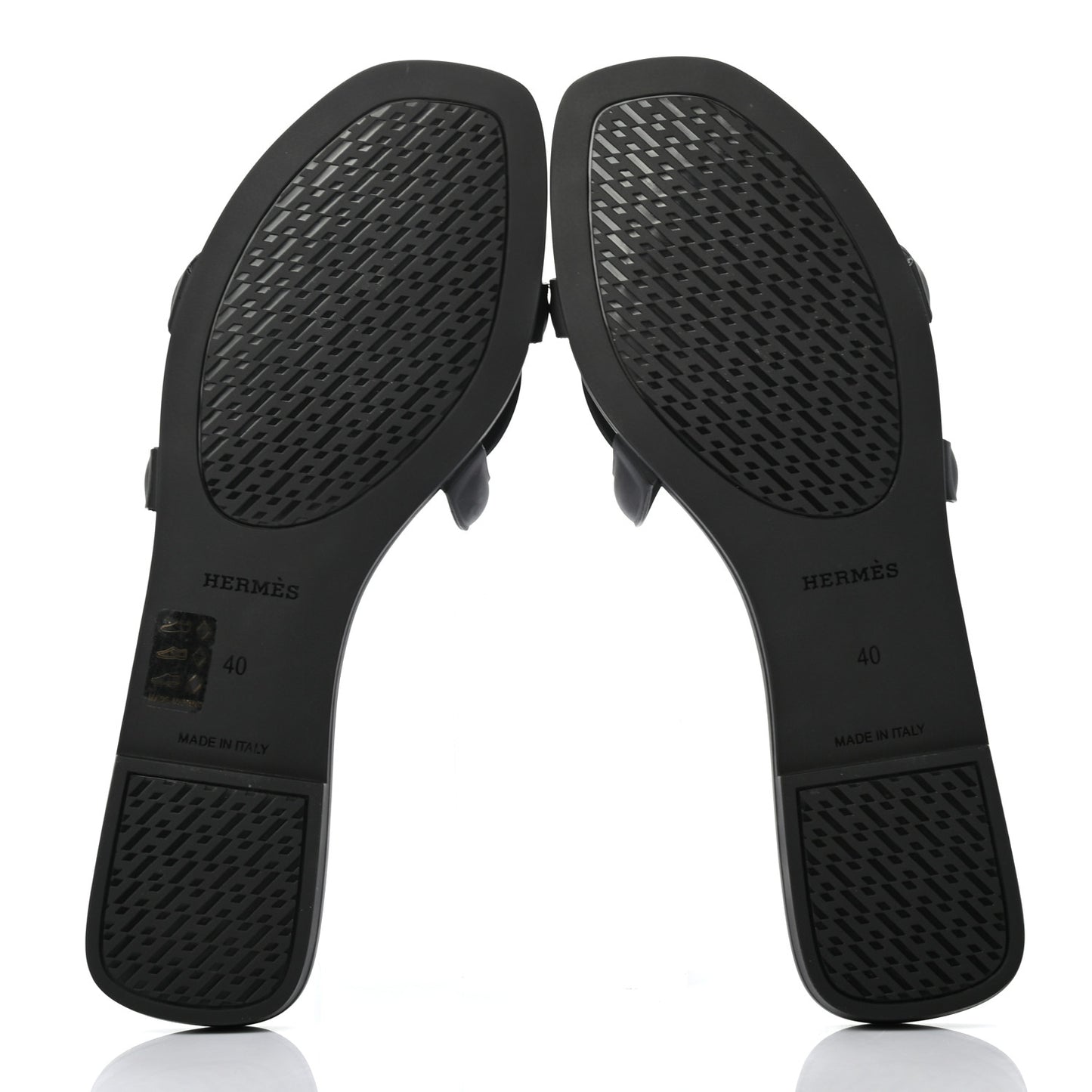 Rubber Aloha Sandals 40 Black