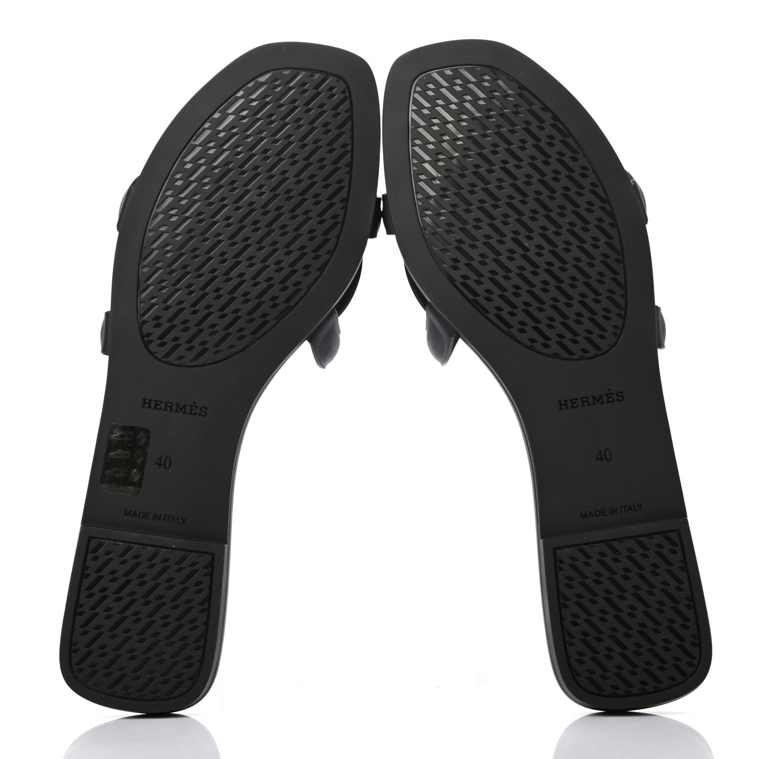 Hermes Rubber Aloha Sandals 40 Black 5 of 8