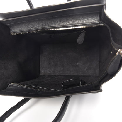 Celine Drummed Calfskin Mini Luggage Black 5 of 10