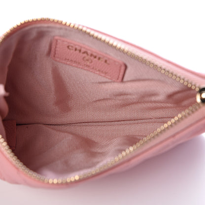 Chanel Caviar Chevron Quilted Small Cosmetic Case Pink 5 of 8