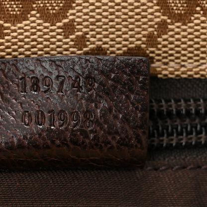 Gucci Monogram Web Small Flat Messenger Crossbody Dark Brown 7 of 10