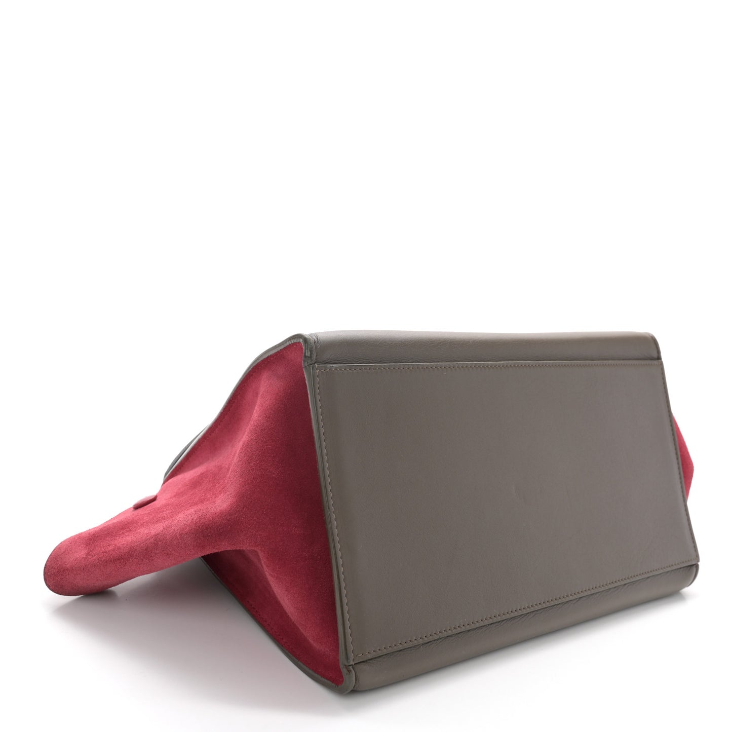 Smooth Calfskin Suede Small Tri-Color Trapeze Pink