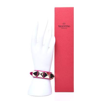 Valentino Garavani Calfskin Macro Rockstud Bracelet Pink 14 of 14