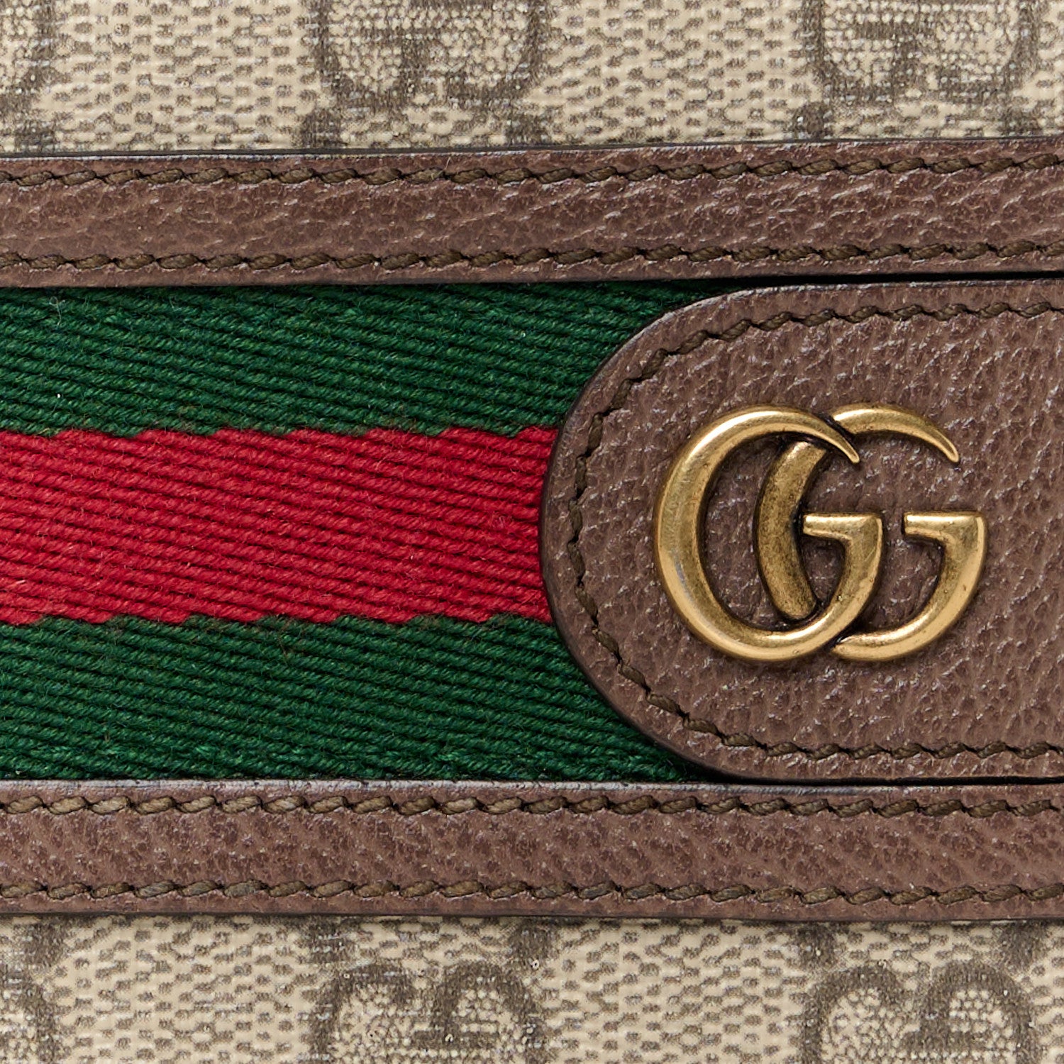 Gucci GG Supreme Monogram Web Mens Ophidia Bi-Fold Coin Wallet Beige New Acero 9 of 11