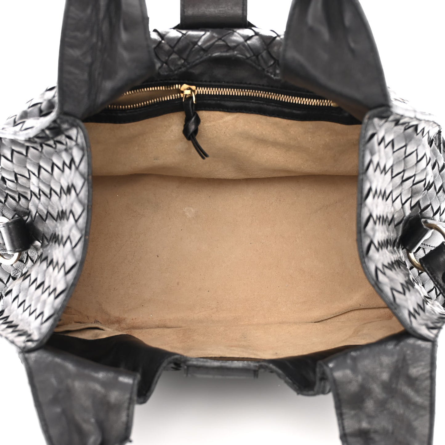 Nappa Intrecciato Shoulder Bag Black