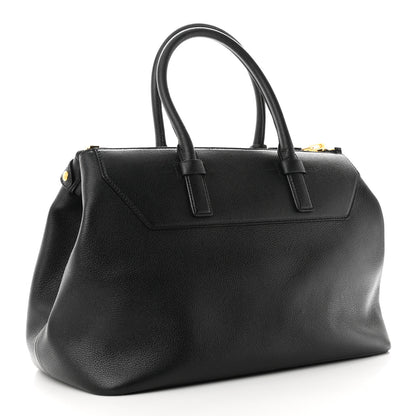 Tom Ford Pebbled Calfskin Medium Petra Bag Black 3 of 10
