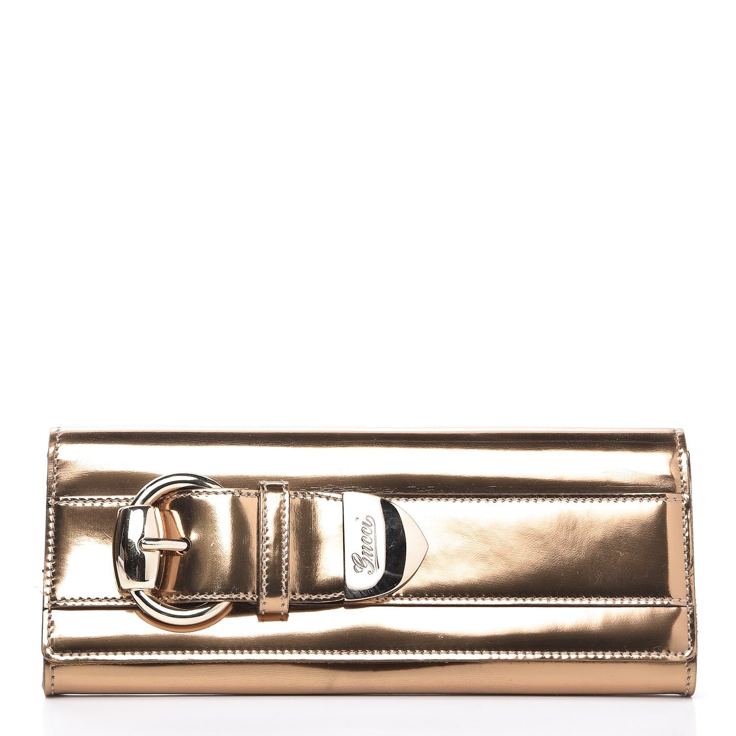 Patent Romy Clutch Gold