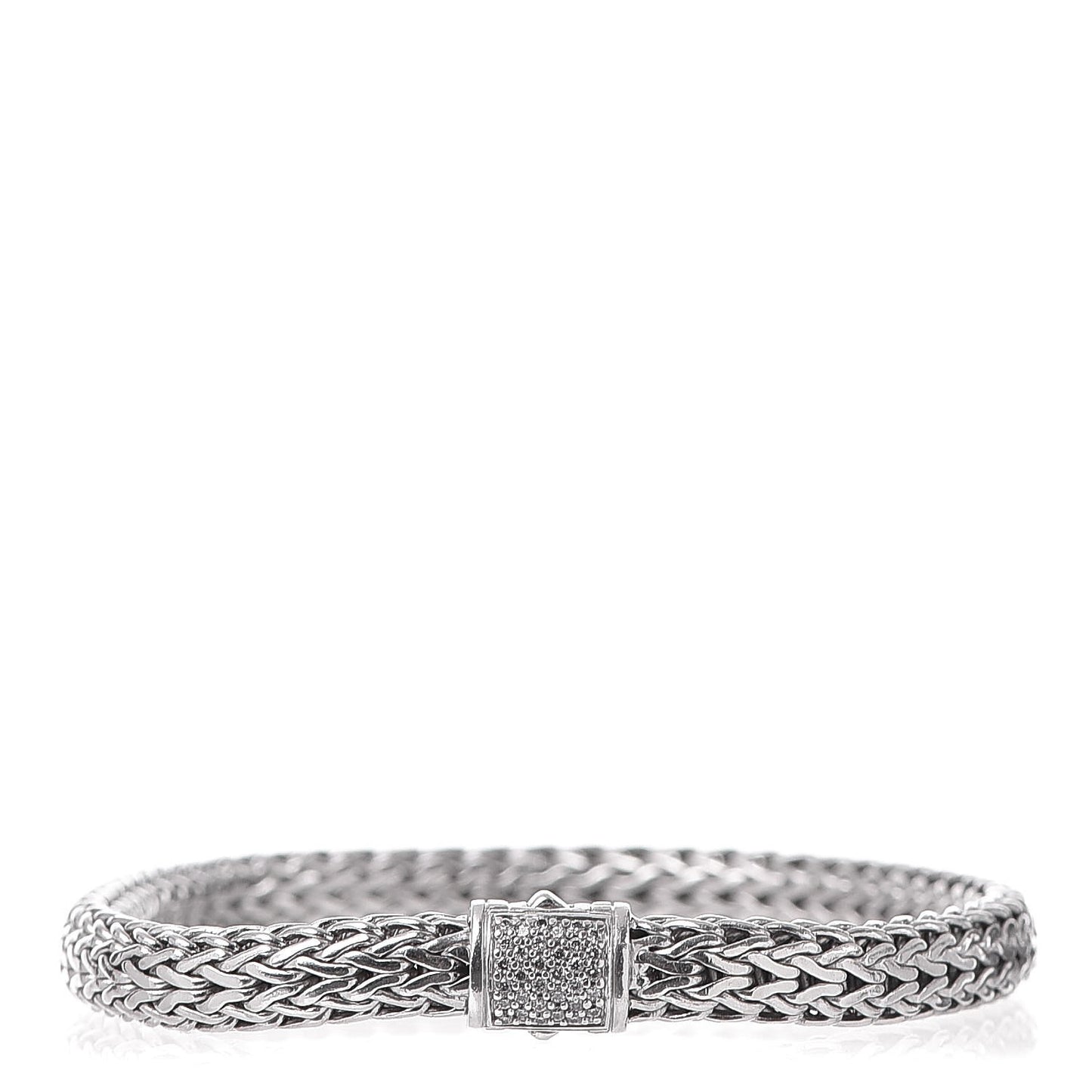 Sterling Silver Diamond 6.5mm Classic Chain Bracelet