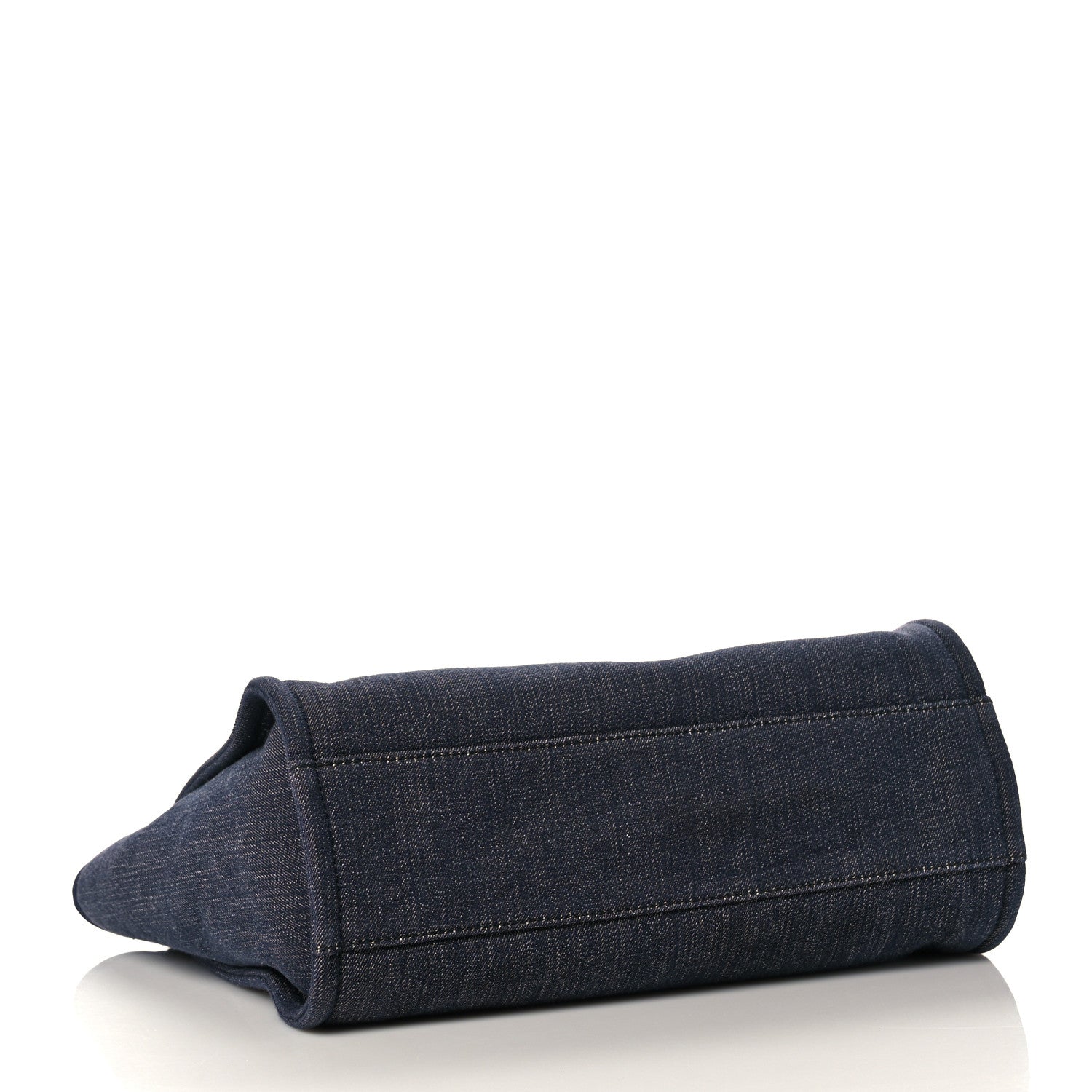 Chanel Denim Small Deauville Tote Dark Blue 4 of 9