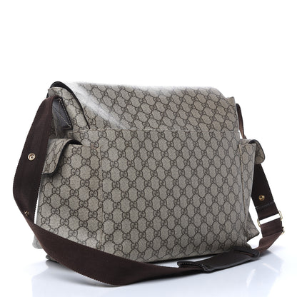Gucci GG Plus Monogram Messenger Diaper Bag Dark Brown 3 of 13